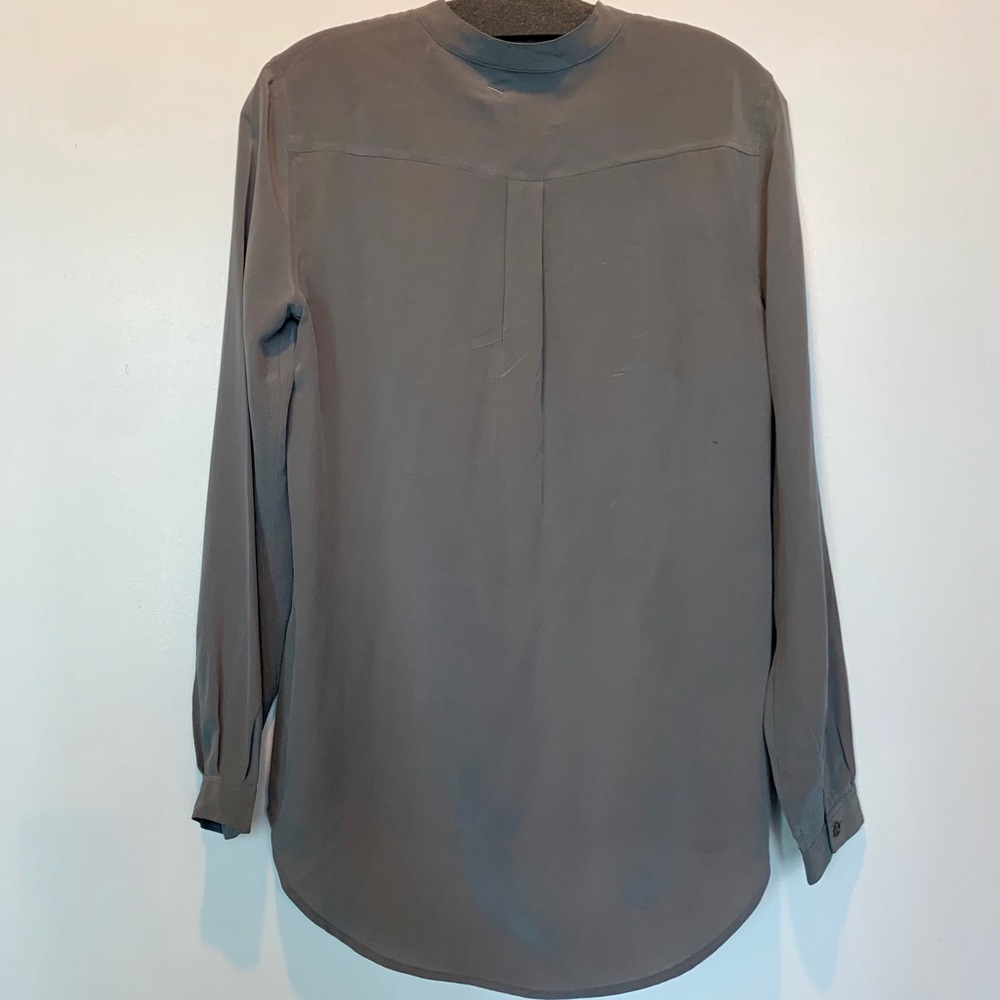 Equipment Gray Button Down Blouse - image 2